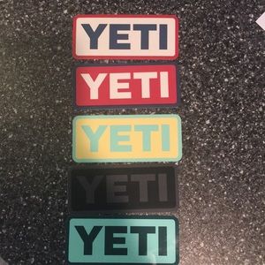 YETI stickers (5 pack brand new)
